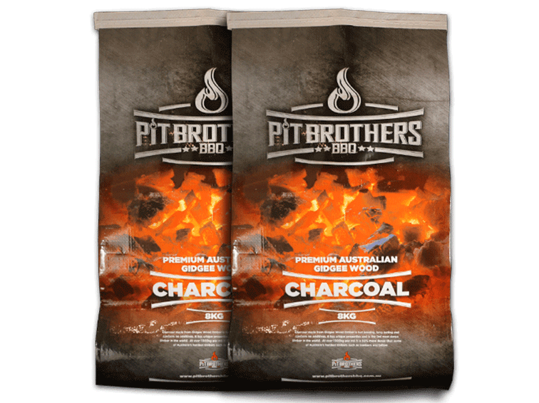 Premium Australian Gidgee Charcoal BBQ Wood - 2 x 8kg bags by Pit Brothers BBQ Australia