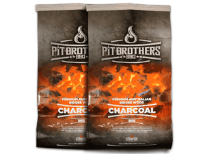 Premium Australian Gidgee Charcoal BBQ Wood - 2 x 8kg bags by Pit Brothers BBQ Australia