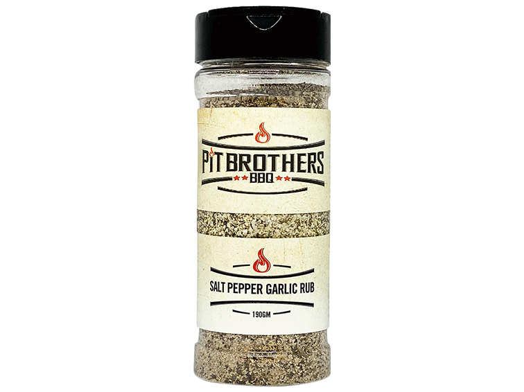 You can’t go past this Salt Pepper Garlic Rub from Pit Brothers BBQ, perfectly blended to bring out the flavour in everything you cook.