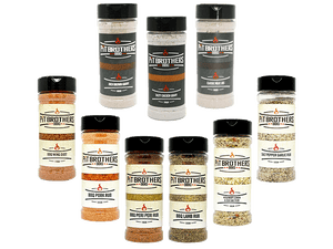 We’ve created a premium range of meat rubs and gravy mix blends to compliment your style of cooking. Pit Brothers BBQ ultimate sampler pack contains 6 full sized BBQ rubs plus our chicken gravy mix, brown gravy mix and meat jus mix.